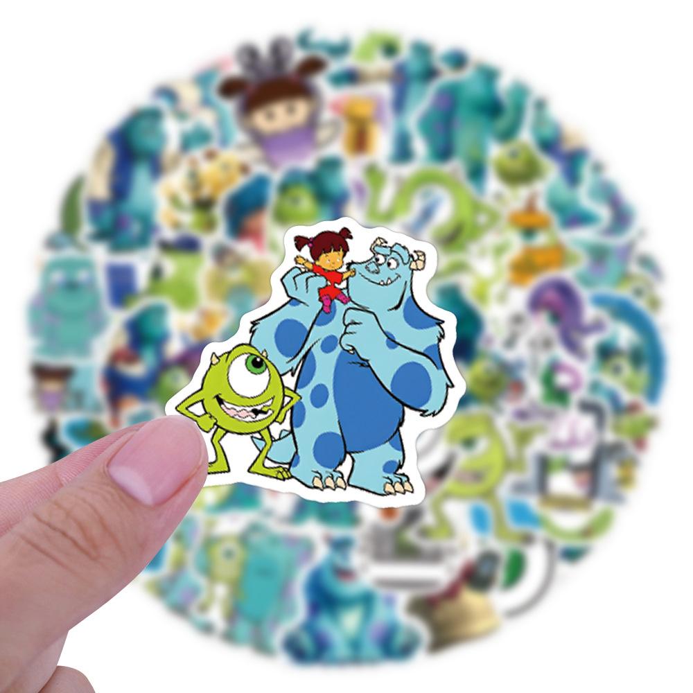 60pcs Funny Anime Monster Inc Cartoon Stickers Cute Graffiti Decals Toy Helmet Suitcase Laptop PVC Sticker for Gift