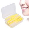 30pcs   Box Interdental Brush Tooth Cleaning Tool Orthodontic Dental Tool Teeth CleanerYellow