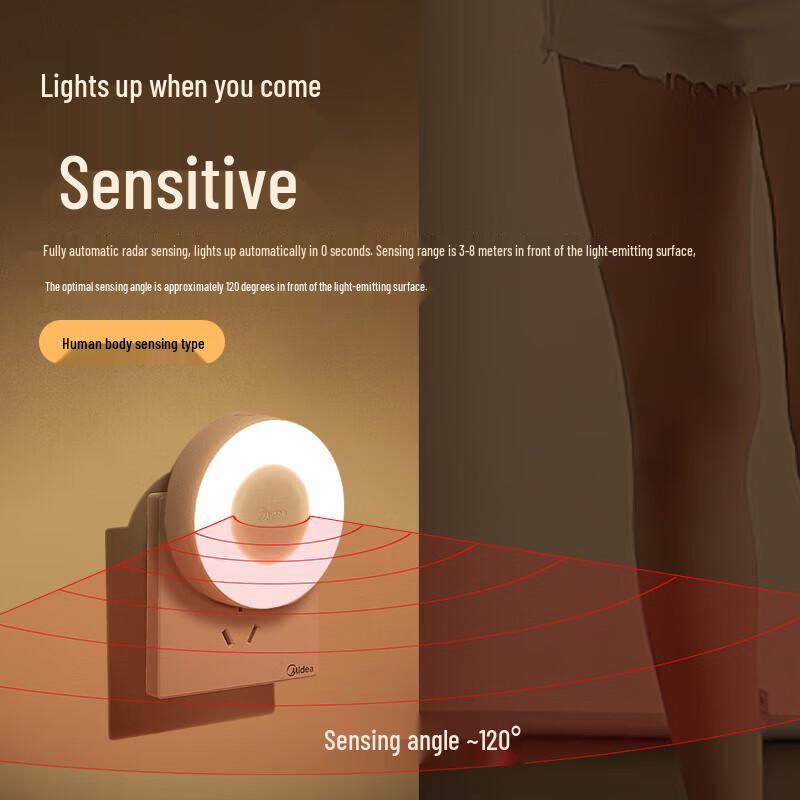 Midea LED Plug-in Night Light with Human Body Induction
