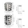 360 Rotating Rotating Spice Rack Food Grade Glass Seasoning Jar Set  Seasoning Storage