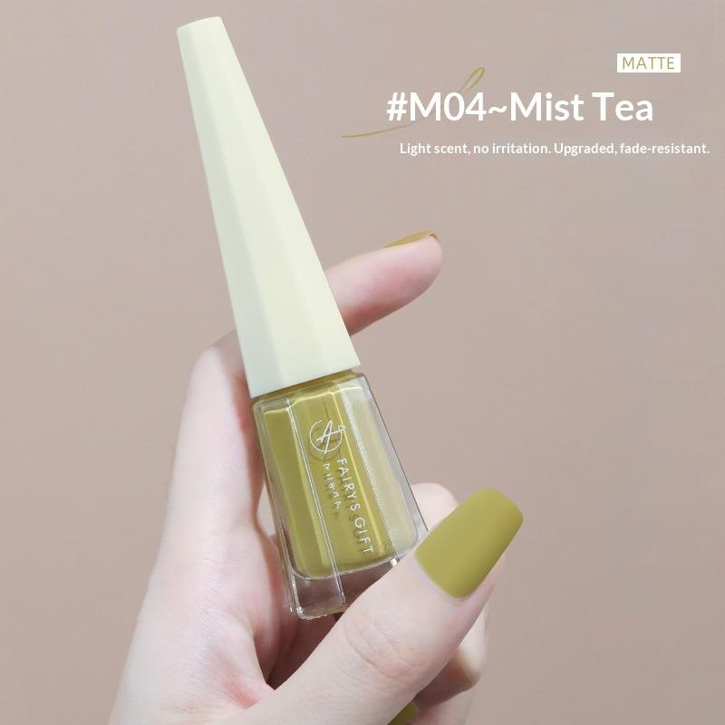 Water-based, Non-peelable, No-bake, Long-lasting, Waterproof, Non-fading, Matte, Frosted, Elegant Nail Polish.