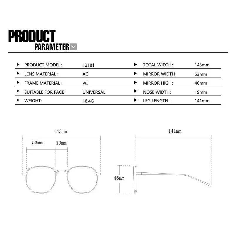 Men Women Round Frame UV400 Sunglasses Retro Fashion Trend Outdoor Eye Protection Neutral Color Glasses
