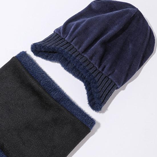 3-teiliges/Set Unisex Hut Schal Handschuhe Set Ohrenklappen Design Einfarbig Beanie Mütze Thermisch Plüsch