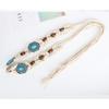 DIY Bohemian Wooden Bead Waist Rope Braided Tassels Belt Ethnic Style Belts