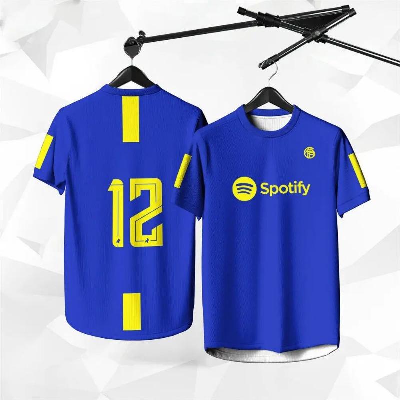 The summer new men's T-shirt, personalized sports T-shirt, men's jersey, casual sports short-sleeved jersey, football jerse
