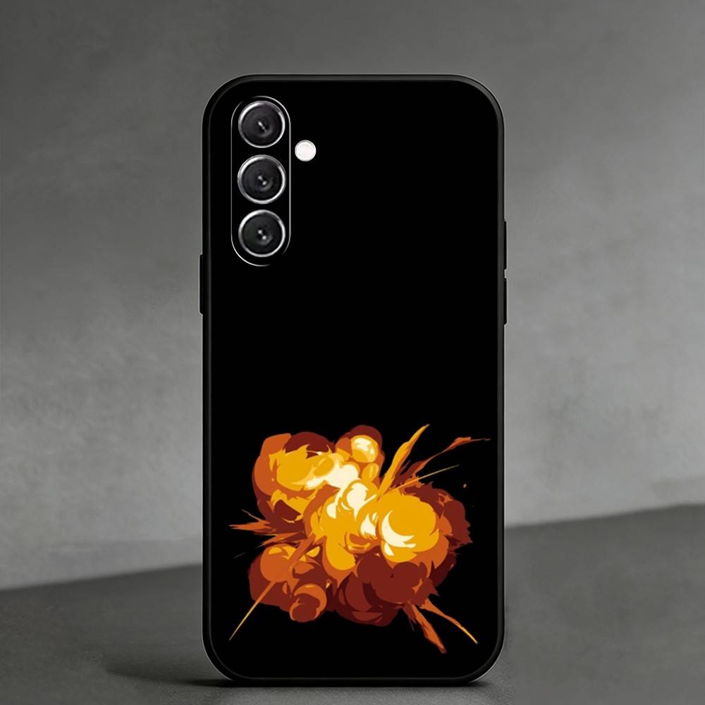 S-Stylistic explosion Phone Case For Samsung Galaxy A91,80,73,72 ,71,53,52,32 ,31,22,21s,20,Soft Black Case Samsung a70