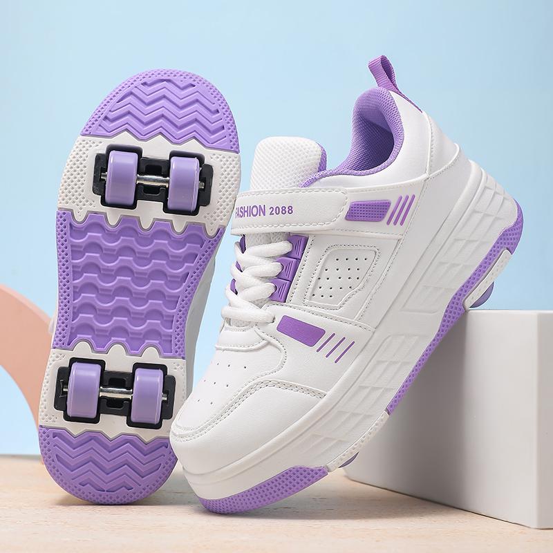 KIDS Four Wheel Skate Roller Shoes Sneakers Four Wheel Skating Shoes Children's Shoes Double Wheel Skating Shoes