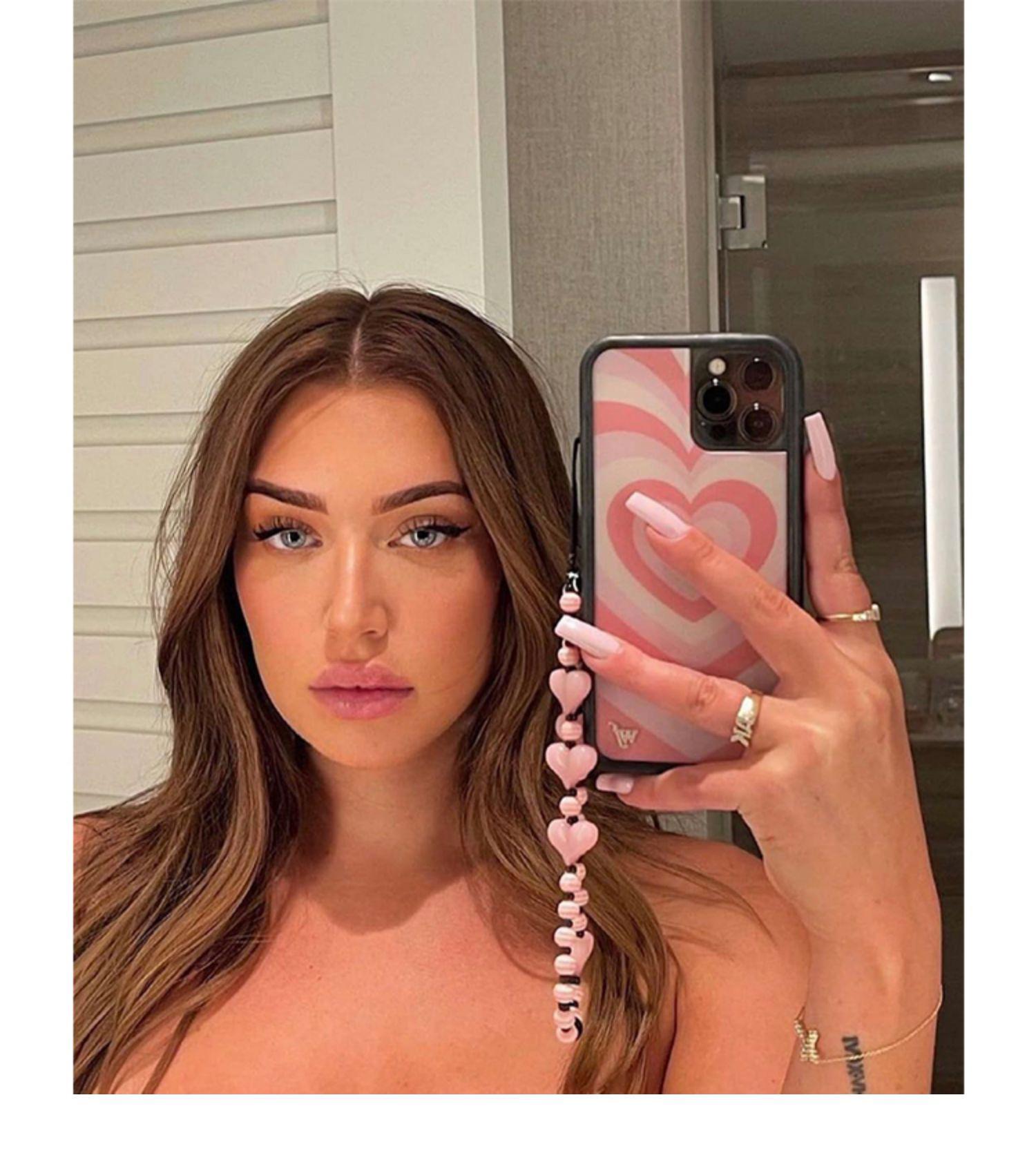 

KKBEAD Bohemian Полосатый Акриловый шнурок для телефона Love