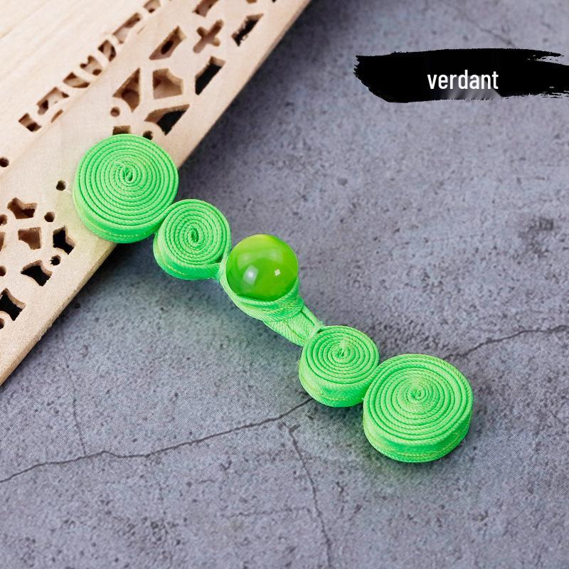 

Hengmeihe Cheongsam Jade Бусина Тыква Пуговица - Ретро-украшение для костюма Тан ручной работы Emerald