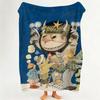 PictureBook W Where The Wild Things A Are Throw Flannel Throw Blanket Suitable for Sofa Living Room Bedroom