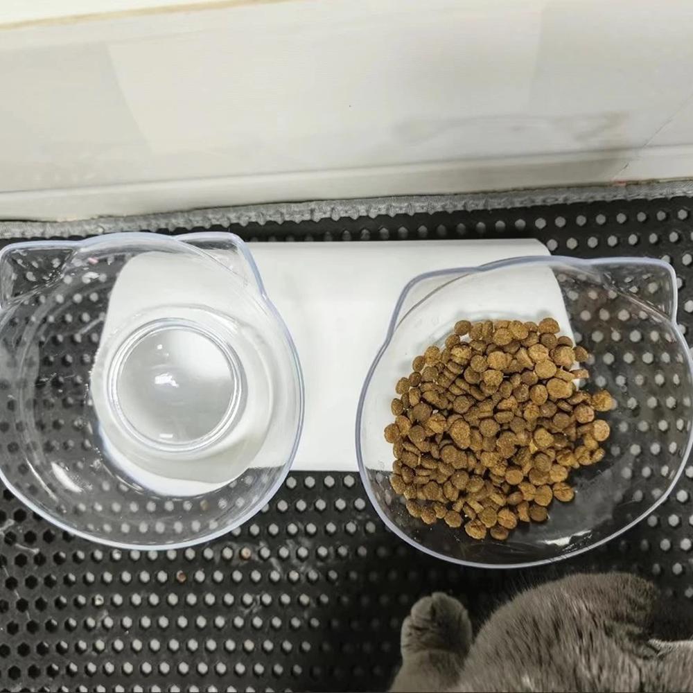 Bol Apă Mâncare Pisici Fund Înalt Înclinat Protector Gât Lavabil Cățel Animal de Companie Câine Mic Băut Hrănire Sphynx Persane Pisici Consumabile