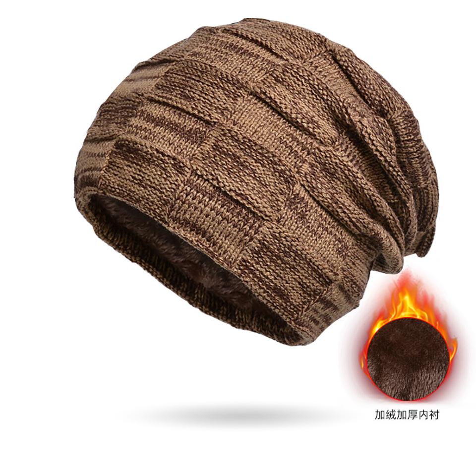 Getinfit Knitted Cap Comfortable Warm Adding Fleece Versatile Pullover Cap Scarf Set Thickened Woolen Cap Male Outdoor Walk Men