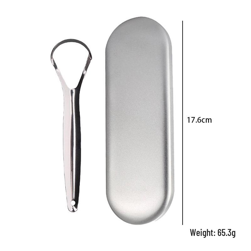 Stainless Steel Dental Tool Set: U-Shaped Tongue Scraper, Oral Mirror, and Tartar Remover