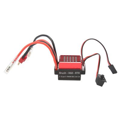 60A RC Brushed ESC 6V 2A Brushed Speed Controller ESC with T Plug for Traxxas for HSP for Redcat