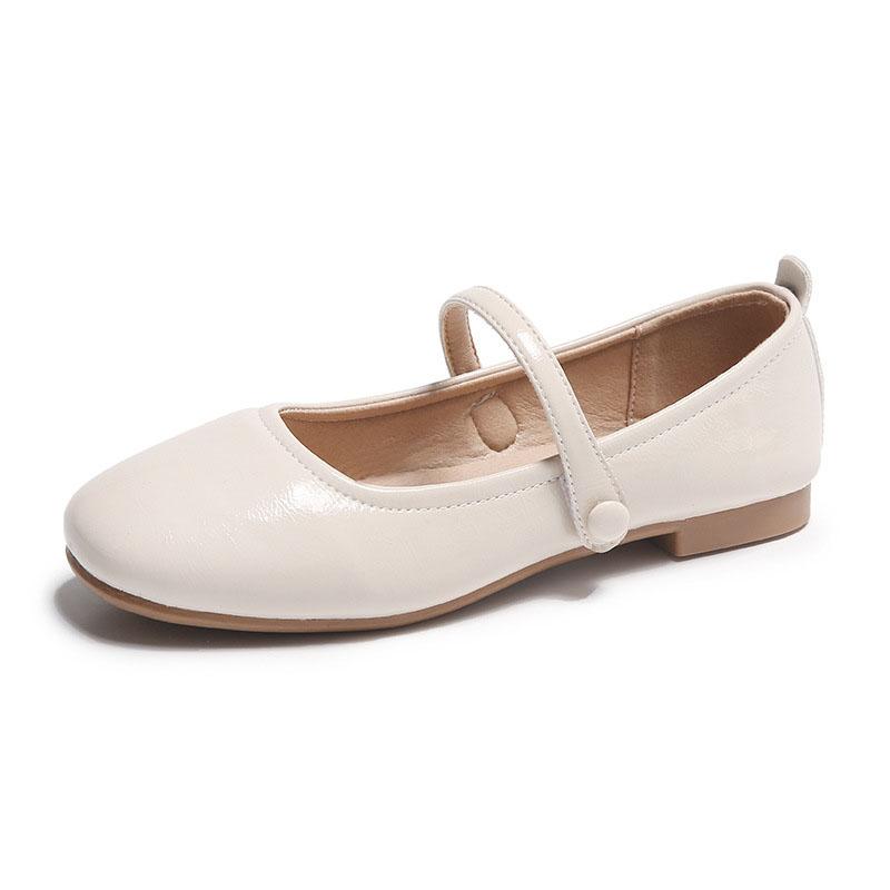 

2024 Женские красные туфли Мэри Джейн с пряжкой на липучке, повседневная обувь, удобные мягкие туфли на плоской подошве с круглым носком, кожаные туфли в стиле Лолиты для девочек 35 бежевый