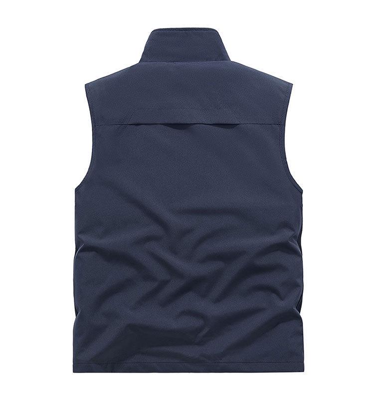 Men's Plus Size Multi-Pocket Breathable Vest for Spring and Autumn