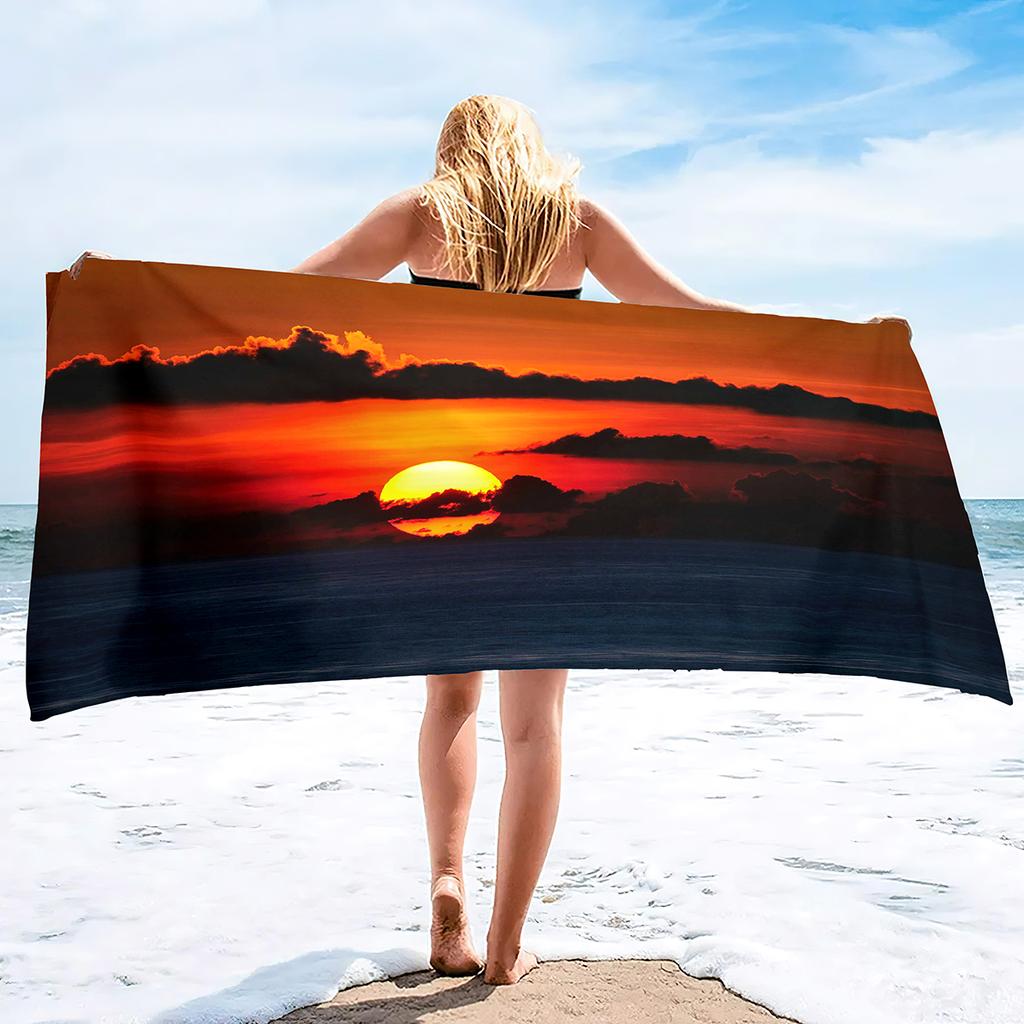 Seaworld Landscape Microfiber Oversized Lightweight Beach Towel Sand Free Towels Swim Pool Camping Essentials Accessories