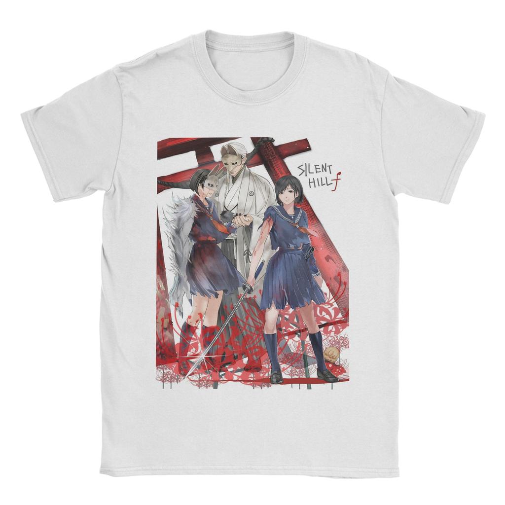 Funny Game Silent Hill F Anime Tshirts Unisex O-neck Short Sleeve Top Tee  Cotton Summer Clothing