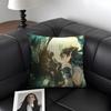HHonkai StarR Rail Dan Heng Cushion Cover Natural Linen Organic Fabric DoubleSided Printing Sofa Home Decor Gift Pillow Case