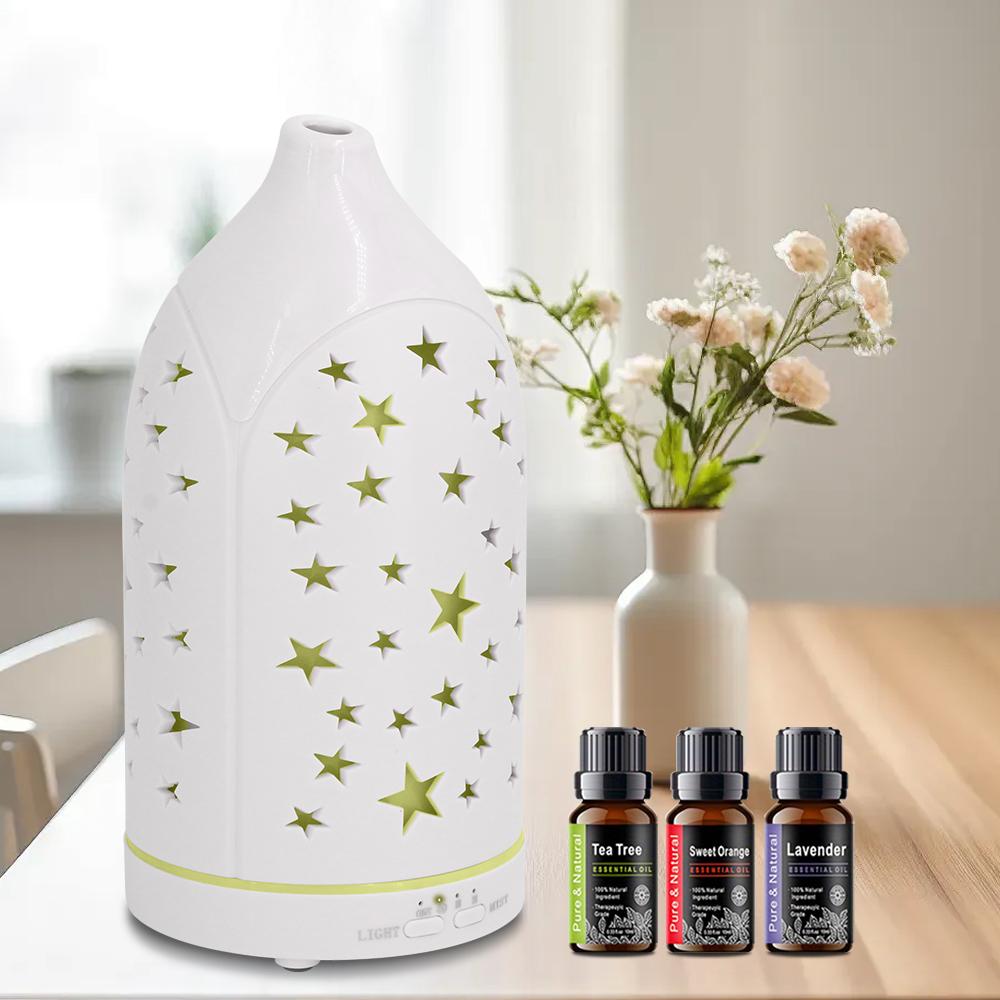 Star Hollow Diffusor 7 Beruhigende Farben, Flüsterleise, Automatische Abschaltung für Zuhause & Büro