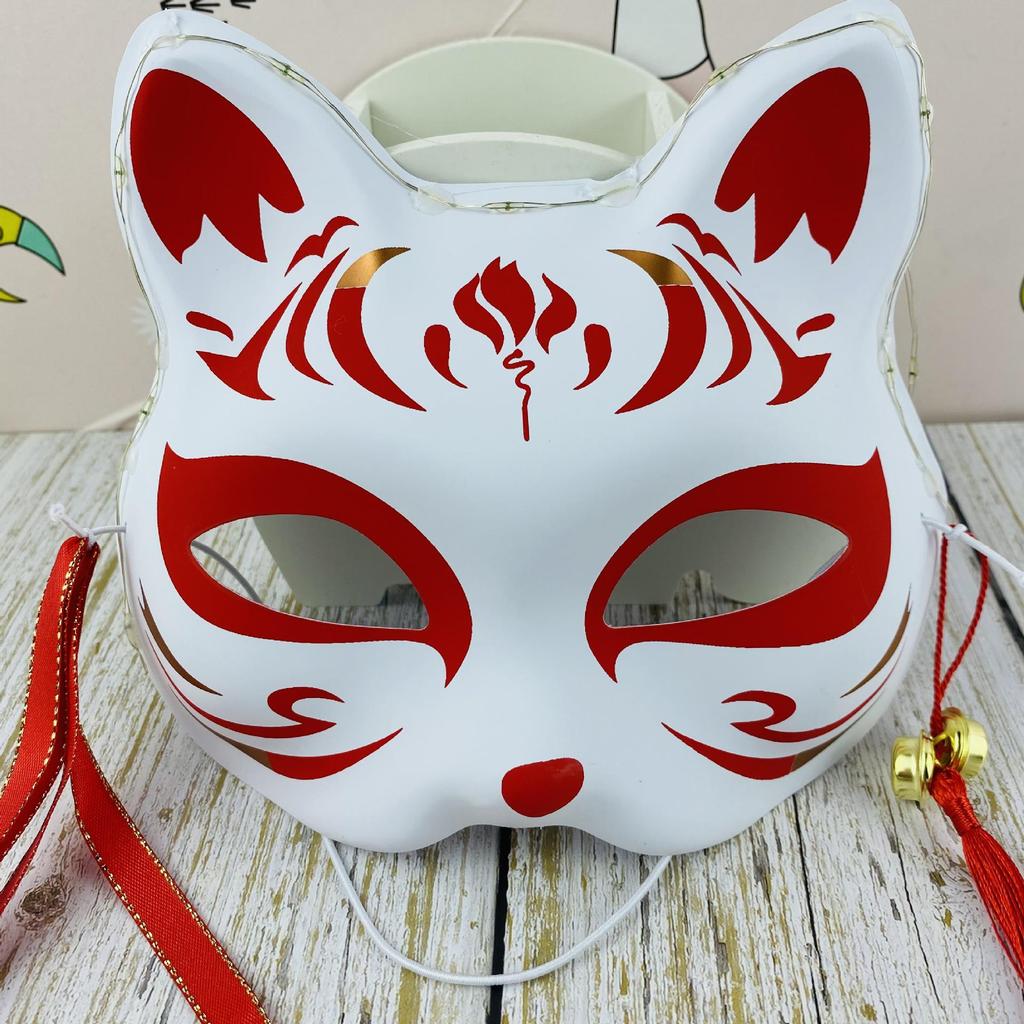 Halbkatze Gesicht Fuchs Cosplay Maske - Vollgesichts Maske Antiker Stil