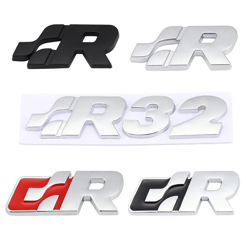2026 Hot Sticker Car sticker Front Hood Grill SR 32 Emblem Auto Grille Badge for Volkswagen R Racing VW Sagitar Passat Golf Tigu