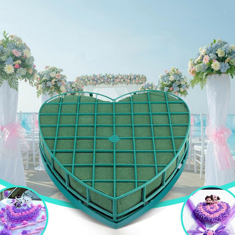 Heart Shape Foam Sucker For Fresh Flowers Decor Props Party Wedding Supplies