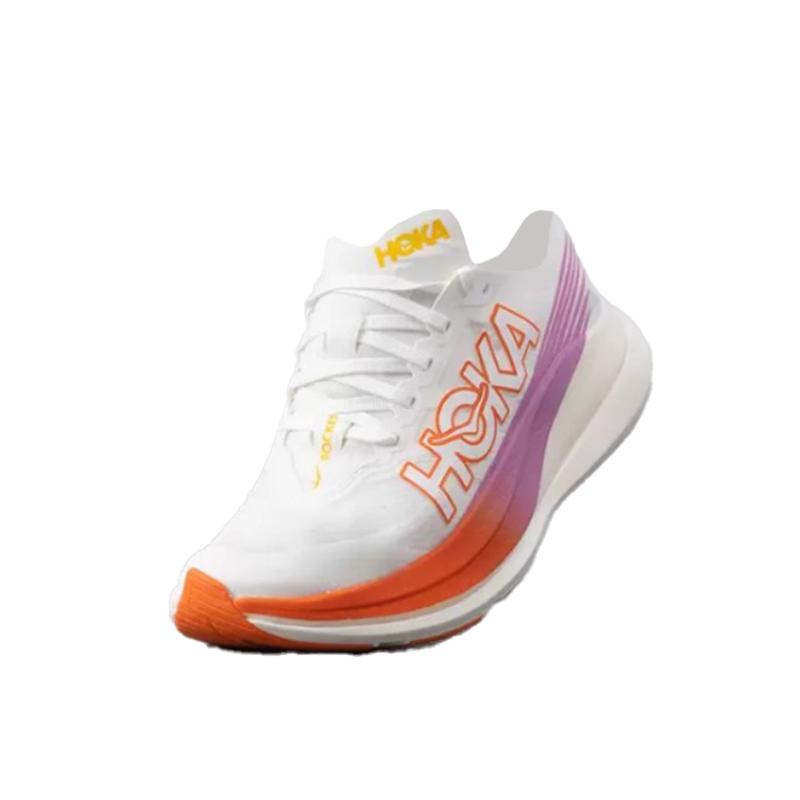 HOKA One One ROCKET X 2 Anti Slip Wear Resistant Low Top Casual Racing Running Shoes Men's White Sneakers 1127927-FLV