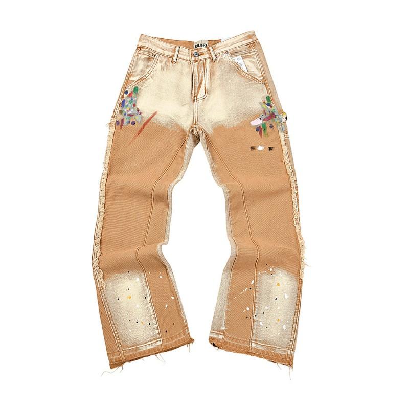 Dipartimento Galleria. Pantaloni a zampa Patchwork in Denim Unisex Jeans Casual Streetwear