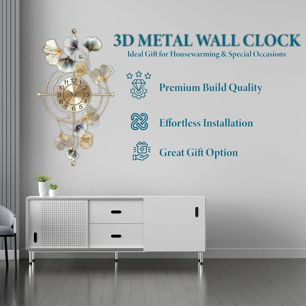 Metal Wall Clock for Living Room Designer Big Unique Clock for Wall Antique Handcrafted Wall Clock