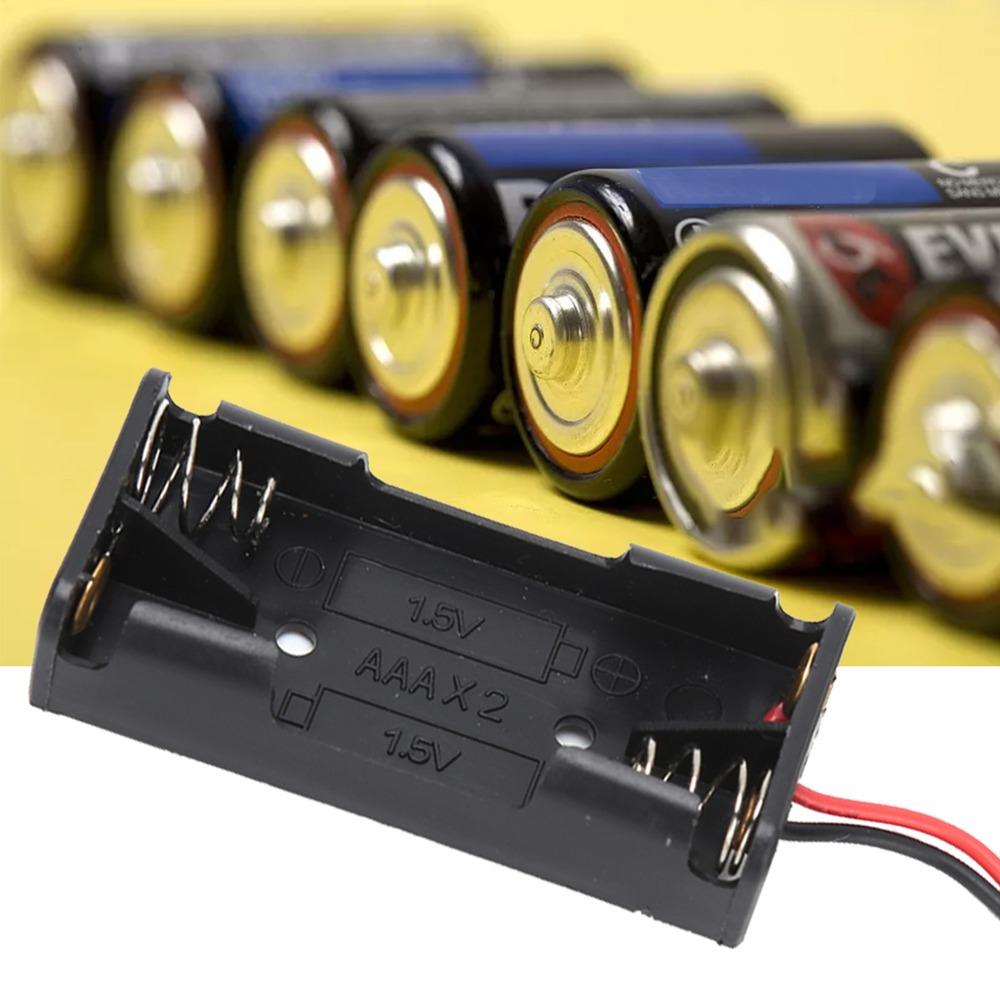 10Pcs 2x 1.5V AAA Battery,Holder 2x AAA Battery Case Battery Box  Remote Control