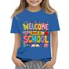 Children's Casual and Fashionable Round-Neck Printed Short-Sleeve Top for Back-to-School