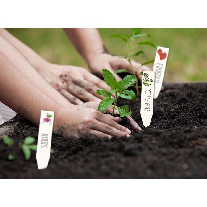 Kit Plastique dingue - Étiquette pour potager - DIY - Blanc - Plastique dingue - Étiquetage des plantations