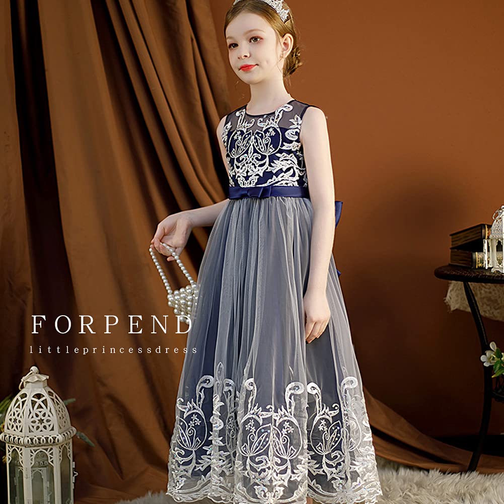 KR26 Piano Princess [FORPEND] Children's Dress, Girls, Formal, Recital, Wedding, Children's Clothing, 120, 130, 140, 150, 160cm, Organza, Ribbon,