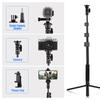 54 inch Extendable Selfie Stick Tripod Stand Aluminum Alloy with Detachable Desktop Tripod Phone Holder Sports Camera