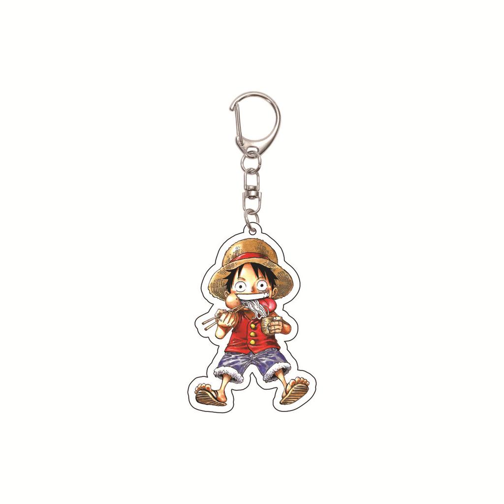 Anime One Piece keychain/clip with Chopper and Zoro Acrylic Keychain, Cartoon Acrylic Keychain Gift, Luffy Bag Keychain