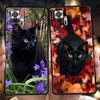 Schwarze Katze Starrender Blick Handyhülle Für Xiaomi Redmi Note 12 5G 10C 10 11 9 8 Pro Plus 9S 7 8T 9T 9A 8A 9C K50 K40 Gaming Hülle