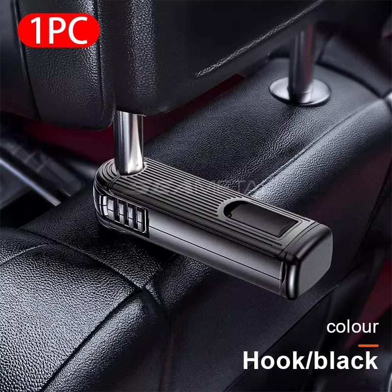 SEAMETAL Multifunctional Car Hook Seat Back Headrest Rod Hanging Hook Large-Bearing Stable Car Backseat Hanger for Passenger