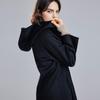 100 % Wolle Damen Wollmantel MODERN NEW SAGA Winter Warmer Wollmantel mit Kapuze Herbst Lässiger Wollmantel