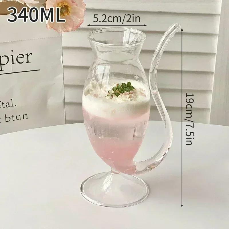 Unregelmäßiges Transparentes Glas Tasse Cocktailgläser Eiskaffee Becher Teetasse Saftglas Milch Wasser Tassen Trinkgeschirr für Heimbar