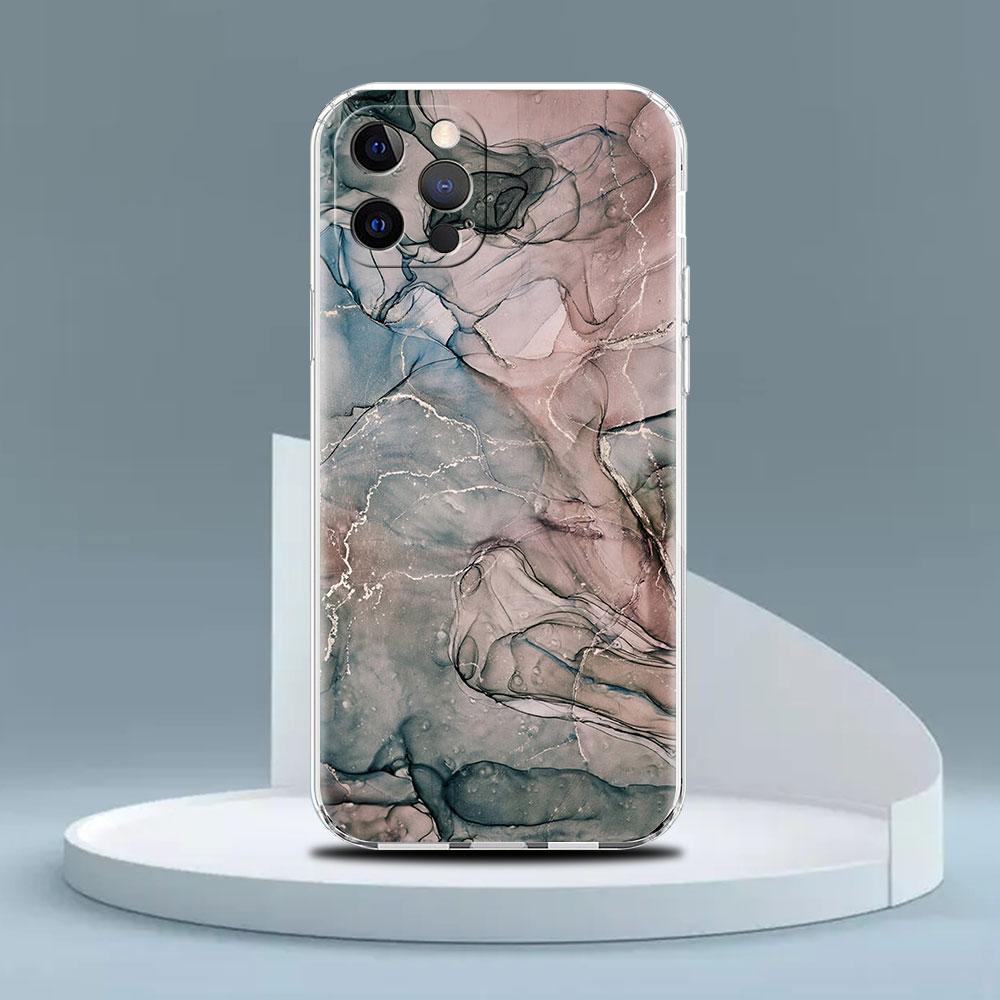 

Прозрачный чехол для Apple iPhone 13 Pro 11 14 12 7 8 Plus SE 2022 XR X XS Max 6 6S силиконовый чехол для телефона с мраморным узором iPhone 6 6S