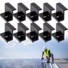 10pcs PV Solar Panel Mount End Clamp Aluminum Alloy 30/32/35/40mm For Frame Resistance PV Clamp Solar Power Parts Accessories