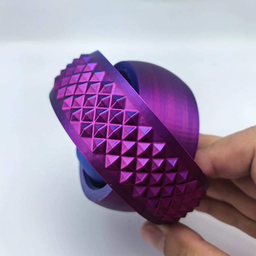 Non-Toxic New 3D Printed Rotating Ball Toy O-Shaped Universal Fingertip Gyroscope Gravity Rotation Anxiety Relief Decompression Cool Toy