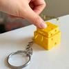 Symulowany Ser Fidget Clicker Brelok, Drukowany 3D Kostka Sera Finger Clicker, Przycisk Push Fidget Zabawka do Redukcji Lęku i Stresu do Biura Klasy