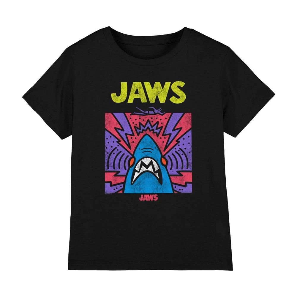 Jaws Marker Pen Poster Kids T-shirt 3-13 Years, Black 100