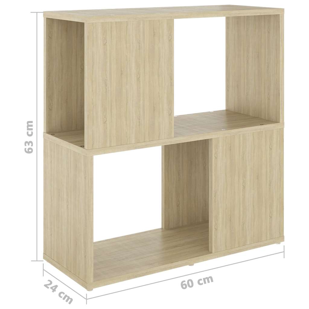 Bookshelf Sonoma Oak 60 X 24 X 63 Cm Particleboard