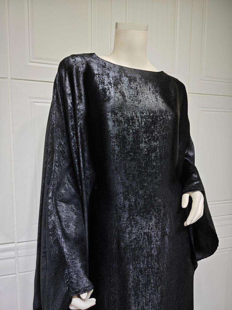 MQ117 Lato 2024 Srebrna Abaja: Skromna muzułmańska sukienka