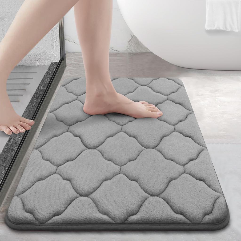 Olanly Bath Mat Rug Machine Wash Dry Cozy Memory Foam Ultra Soft Bathroom Rug Thick Bath Mat For Bathroom Floor Tub And Shower