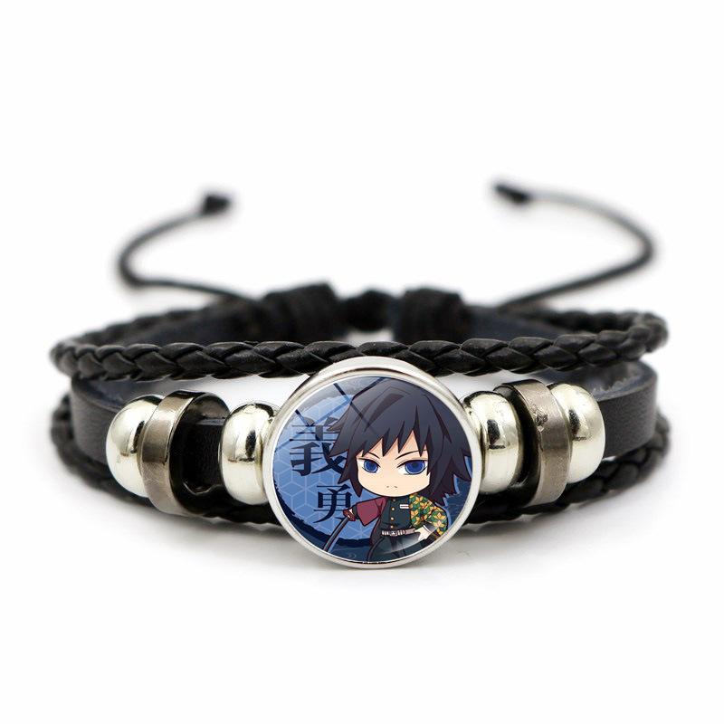Demon Slayer Figur Armbånd Tanjiro Nidouzi Inosuke Zenitsu Mini Actionfigur Kunst Foto Anheng Lærarmbånd for Fans Gave