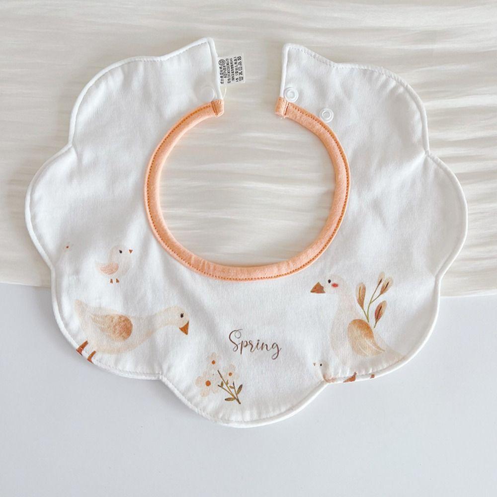 Cotton Yarn Baby Cotton Bibs Cartoon Baby Drooling Bibs Cute Saliva Towel  Neck Wear Accessories
